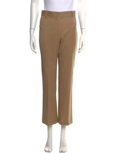 Pre-owned Nili Lotan Virgin Wool Straight Leg Pants In Neutral
