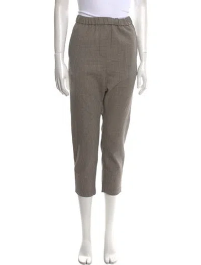 Pre-owned Nili Lotan Virgin Wool Straight Leg Pants W/ Tags In Neutral