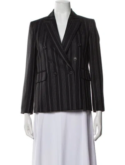 Pre-owned Nili Lotan Virgin Wool Striped Blazer In Multi
