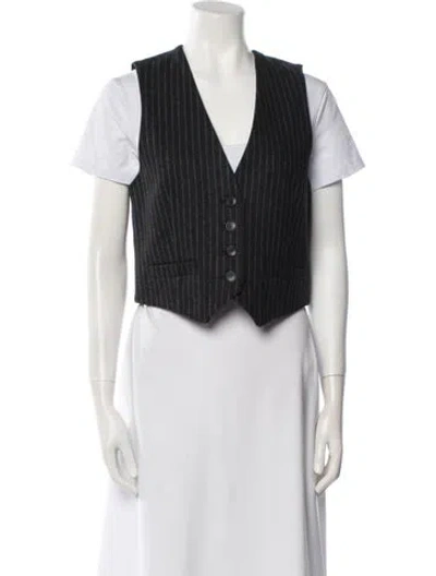 Pre-owned Nili Lotan Virgin Wool Striped Vest In Multi
