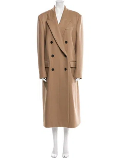 Pre-owned Nili Lotan Virgin Wool Trench Coat In Brown