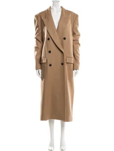 Pre-owned Nili Lotan Virgin Wool Trench Coat In Brown