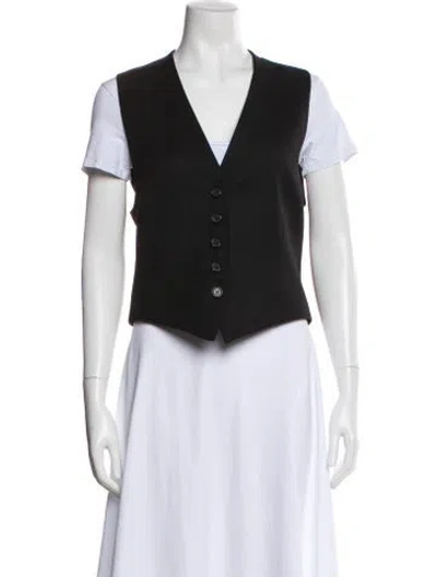 Pre-owned Nili Lotan Virgin Wool Vest In Blue