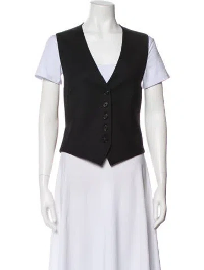 Pre-owned Nili Lotan Virgin Wool Vest In Blue