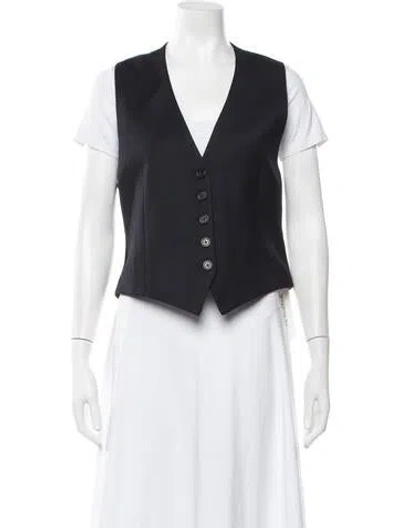 Pre-owned Nili Lotan Virgin Wool Vest In Blue