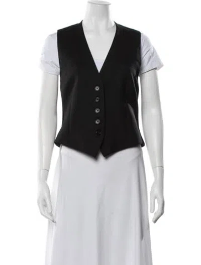 Pre-owned Nili Lotan Virgin Wool Vest In Blue