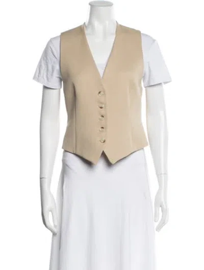 Pre-owned Nili Lotan Virgin Wool Vest In Neutral