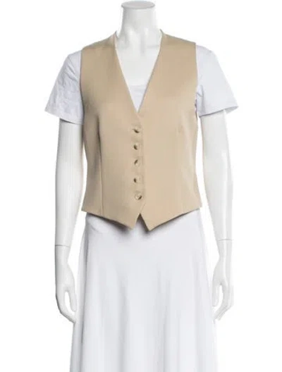 Pre-owned Nili Lotan Virgin Wool Vest In Neutral
