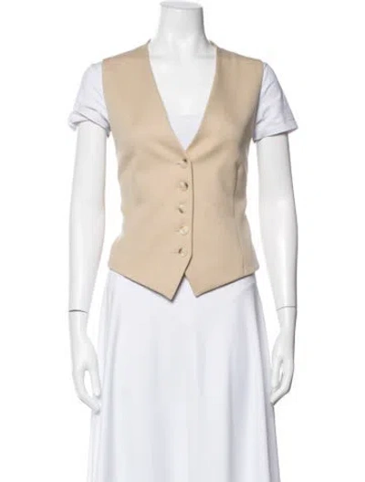 Pre-owned Nili Lotan Virgin Wool Vest In Neutrals