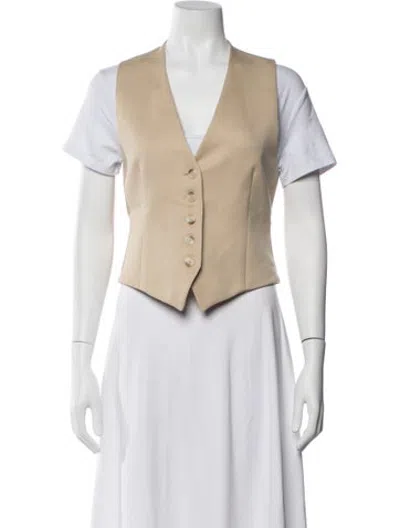 Pre-owned Nili Lotan Virgin Wool Vest In Neutrals