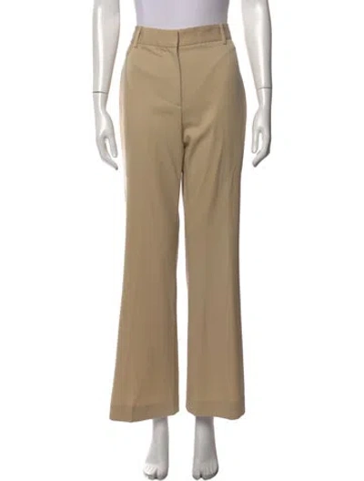Pre-owned Nili Lotan Virgin Wool Wide Leg Pants In Neutrals