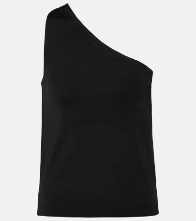 Nili Lotan Vivianne Knitted One-shoulder Top In Black