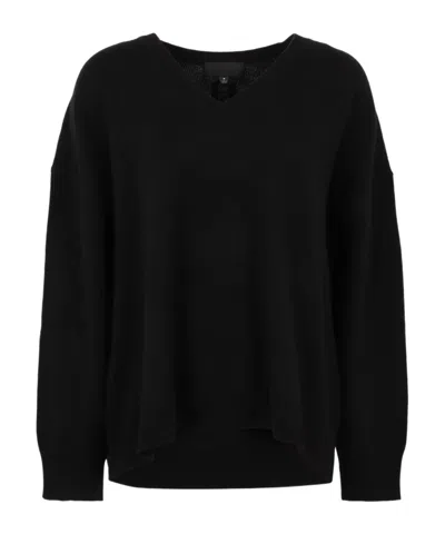 Nili Lotan V-neck Cashmere Jumper In Black