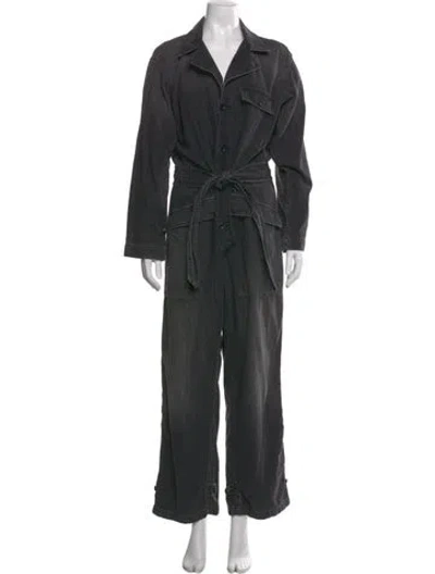 Pre-owned Nili Lotan V-neck Jumpsuit In Black