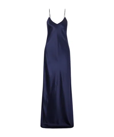 Nili Lotan V-neck Thin Strap Maxi Dress In Multi
