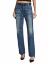Nili Lotan Terrell Frayed High-rise Straight-leg Jeans In Multi