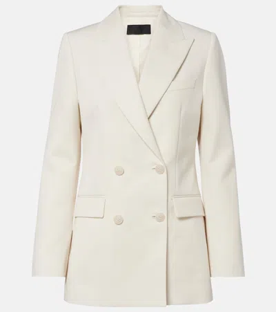 Nili Lotan Weston Double-breasted Virgin Wool Blazer In Gray