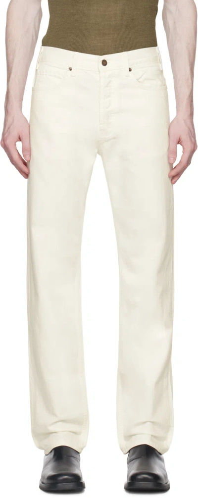 Nili Lotan Billie Jean Straight-leg Jeans In Cream