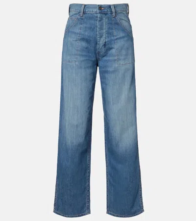 Nili Lotan Whitney Wide-leg Jeans In Blue