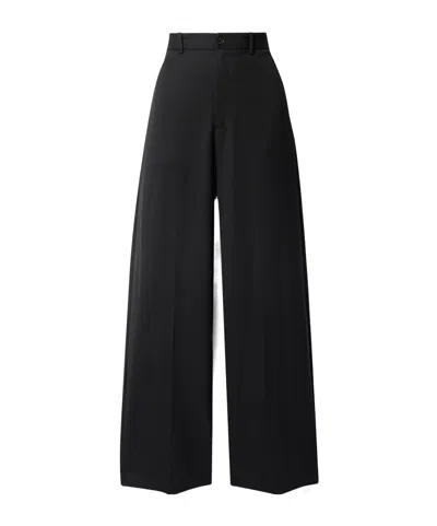 Nili Lotan Johan Wool-twill Wide-leg Pants In Black