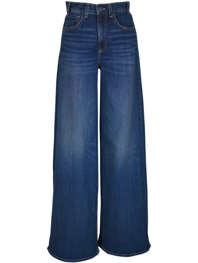 Nili Lotan Wide Leg Jeans In Blue