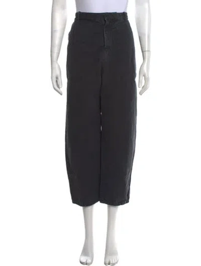 Pre-owned Nili Lotan Wide Leg Pants In Black