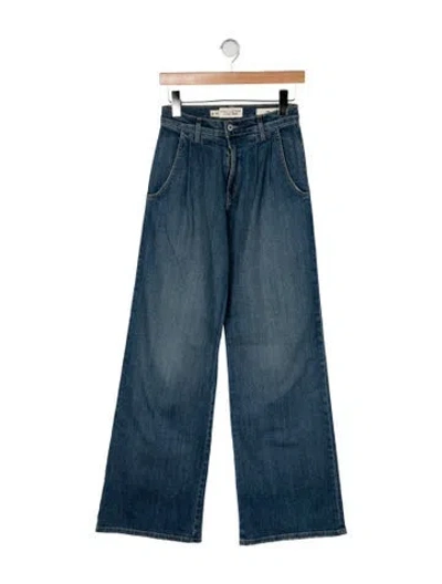 Pre-owned Nili Lotan Wide Leg Pants In Blue