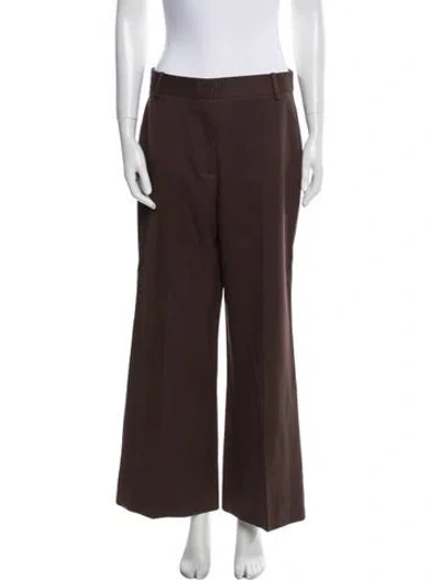 Pre-owned Nili Lotan Wide Leg Pants In Brown