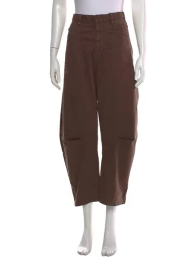 Pre-owned Nili Lotan Wide Leg Pants In Brown
