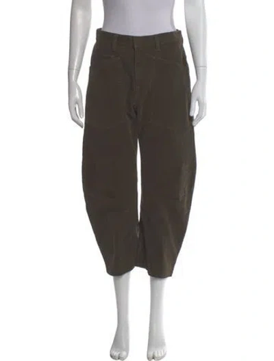 Pre-owned Nili Lotan Wide Leg Pants In Green