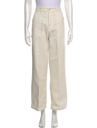 Pre-owned Nili Lotan Wide Leg Pants In Neutral