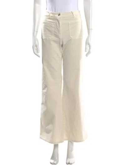 Pre-owned Nili Lotan Wide Leg Pants In Neutral