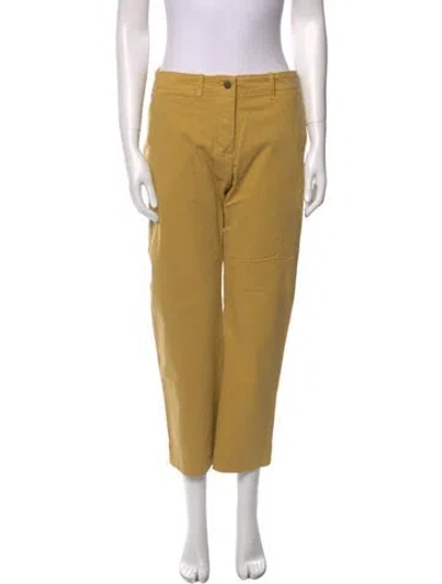Pre-owned Nili Lotan Wide Leg Pants W/ Tags In Yellow