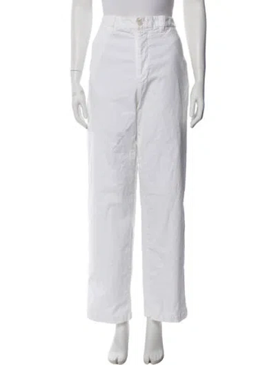 Pre-owned Nili Lotan Wide Leg Pants In White