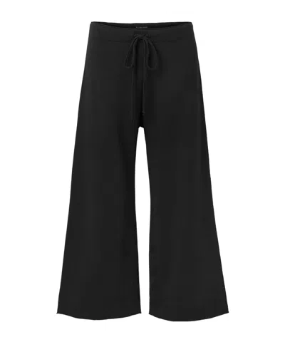 Nili Lotan Wide-leg Cropped Trousers In Black