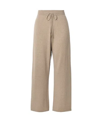 Nili Lotan Wide-leg Sweatpants In Brown