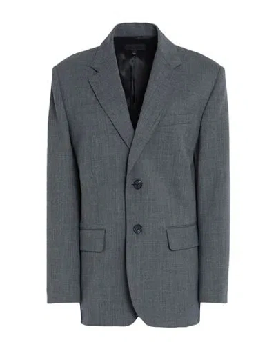 NILI LOTAN NILI LOTAN WOMAN BLAZER GREY SIZE 6 POLYESTER, VIRGIN WOOL, ELASTANE