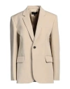 Nili Lotan Woman Blazer Sand Size 6 Cotton, Polyester In Beige