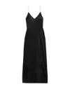 Nili Lotan Enora Draped Silk-satin Midi Slip Dress In Black