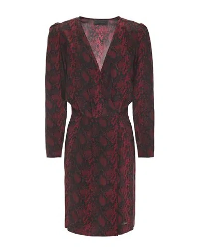 Nili Lotan Woman Midi Dress Burgundy Size 0 Silk In Red