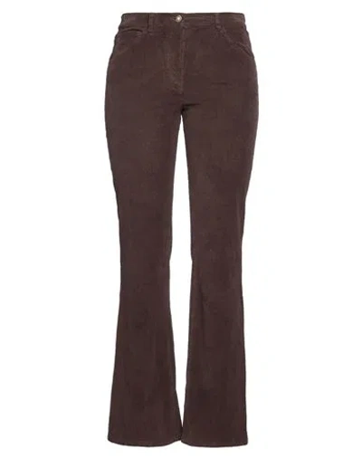 Nili Lotan Woman Pants Dark Brown Size 10 Cotton, Polyester, Elastane