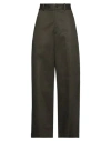 NILI LOTAN NILI LOTAN WOMAN PANTS MILITARY GREEN SIZE 8 VIRGIN WOOL