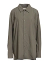 Nili Lotan Woman Shirt Khaki Size Xl Cotton In Gray