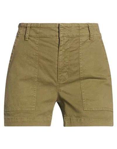 Nili Lotan Woman Shorts & Bermuda Shorts Military Green Size 0 Cotton, Elastane In Brown
