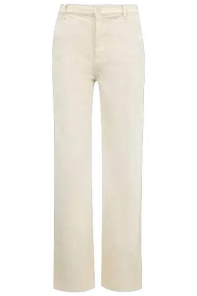 Nili Lotan Women's Anna Corduroy High-rise Wide Leg Pants In Stone