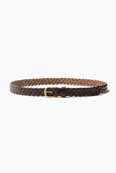 Nili Lotan Women's Braided Jane Belt Espresso, 70 - 100% Calfskin