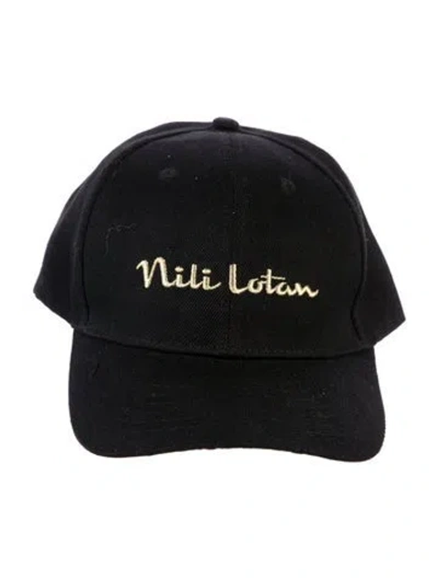 Pre-owned Nili Lotan Women's Cap In Black
