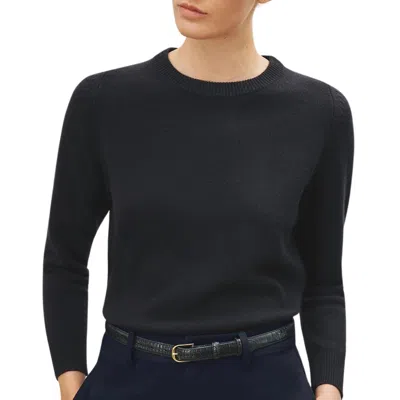Nili Lotan Women's Cashmere Nora Sweater In Dark Navy In Black