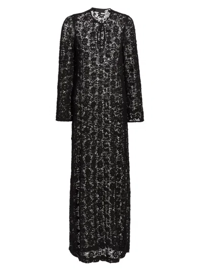 Nili Lotan Women's Della Lace Maxi Dress In Black
