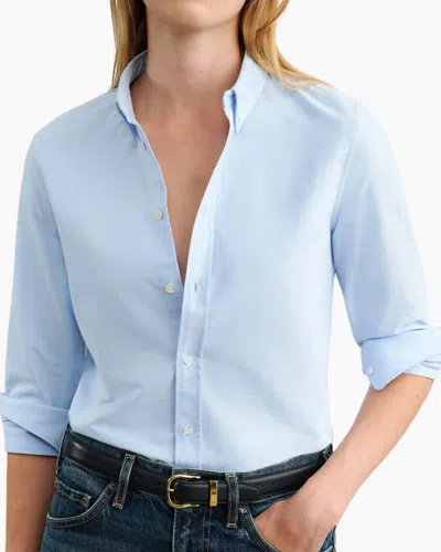 Nili Lotan Women's Dyllan Shrunken Shirt In Light Blue